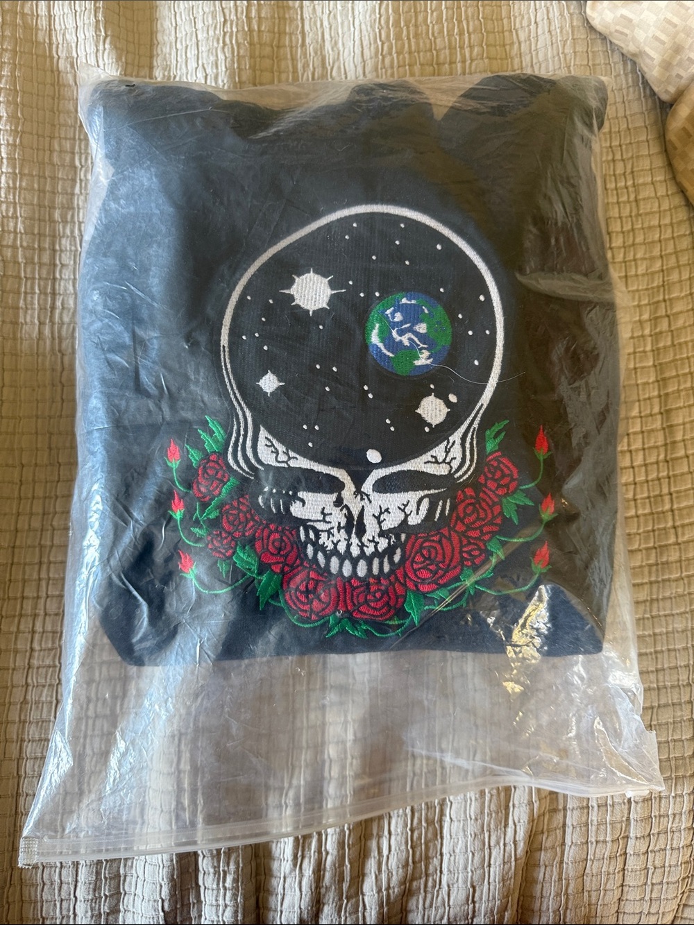 Section 119 Mens L Space your Face Black Hoodie Sweatshirt